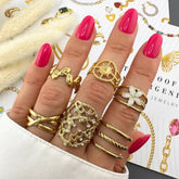 18K gold plated Stainless steel finger ring, Intensity