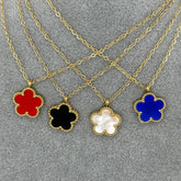 18K gold plated Stainless steel Flower necklace, Intensity