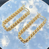 18K gold plated Stainless steel earrings, Intensity