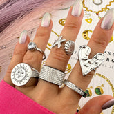 Stainless steel Heart finger ring, Intensity