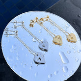 18K gold plated Stainless steel Hearts earrings, Intensity