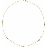 Bezel-Set Station Necklace
