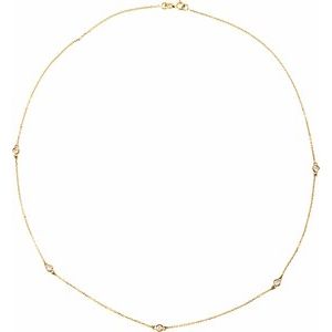 Bezel-Set Station Necklace