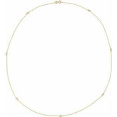 Bezel-Set Station Necklace