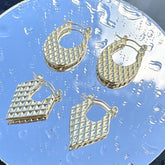 18K gold plated Stainless steel Hearts earrings, Intensity