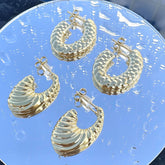 18K gold plated Stainless steel earrings, Intensity