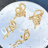 18K gold plated Stainless steel Snakes earrings, Intensity