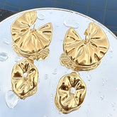 18K gold plated Stainless steel Flowers earrings, Intensity