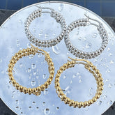 18K gold plated Stainless steel earrings, Intensity