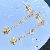 18K gold plated Stainless steel Hearts earrings, Intensity