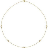 Bezel-Set Station Necklace