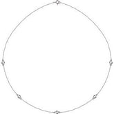Bezel-Set Station Necklace