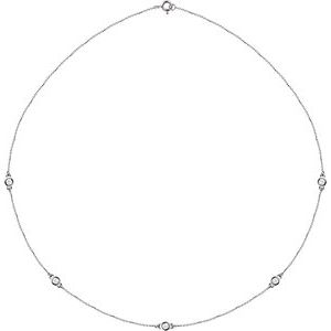 Bezel-Set Station Necklace