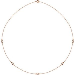 Bezel-Set Station Necklace