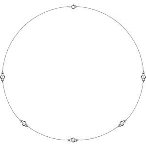 Bezel-Set Station Necklace
