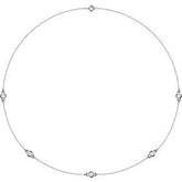 Bezel-Set Station Necklace
