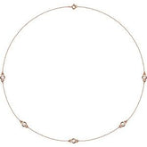 Bezel-Set Station Necklace