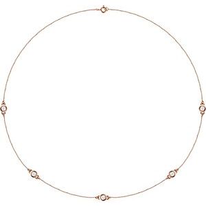 Bezel-Set Station Necklace