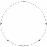 Bezel-Set Station Necklace