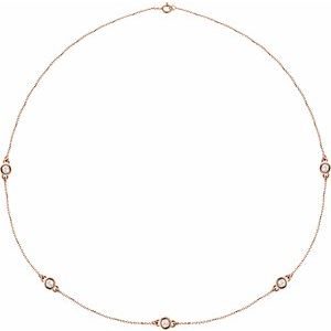 Bezel-Set Station Necklace