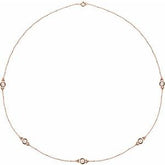 Bezel-Set Station Necklace
