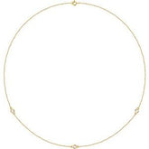 Bezel-Set Station Necklace