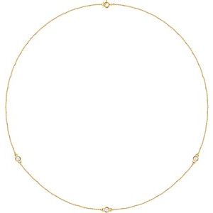 Bezel-Set Station Necklace