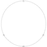 Bezel-Set Station Necklace