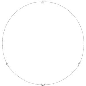 Bezel-Set Station Necklace
