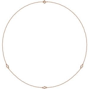 Bezel-Set Station Necklace
