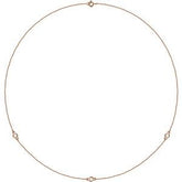 Bezel-Set Station Necklace