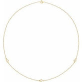 Bezel-Set Station Necklace