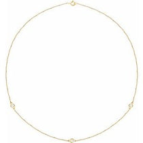 Bezel-Set Station Necklace