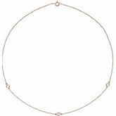 Bezel-Set Station Necklace