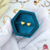 18K gold plated Stainless steel Hearts earrings, Intensity