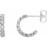 Bezel-Set Hoop Earrings
