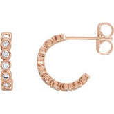 Bezel-Set Hoop Earrings