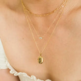 18K gold plated Stainless steel necklace, Intensity