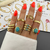 18K gold plated Stainless steel Snakes finger ring, Intensity