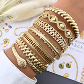 18K gold plated Stainless steel Snake bracelet, Intensity