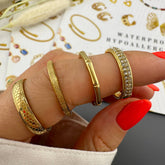 18K gold plated Stainless steel finger ring, Intensity