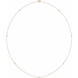 Bezel-Set Station Necklace