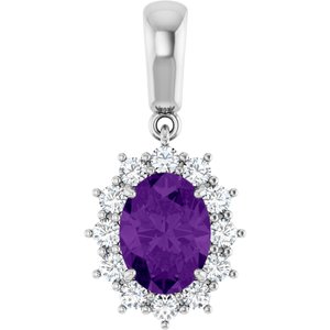 Halo-Style Necklace or Pendant