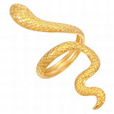 18K gold plated Stainless steel Snake finger ring, Intensity