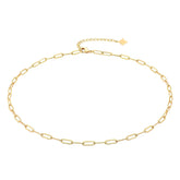 18K gold plated Stainless steel necklace, Intensity