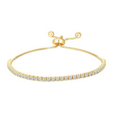 18K gold plated Stainless steel Tennis bracelet, Intensity