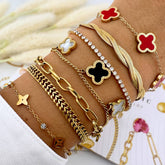 18K gold plated Stainless steel Tennis bracelet, Intensity