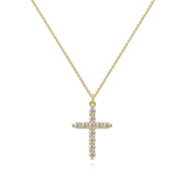 18K gold plated Stainless steel  Crosses necklace, Intensity