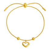 18K gold plated Stainless steel Heart bracelet, Intensity
