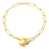 18K gold plated Stainless steel Flower bracelet, Intensity